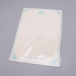 Letter Paper, with Pattern, Rectangle, White, 26x18.6cm, 8pcs/bag(DIY-WH0204-59C)