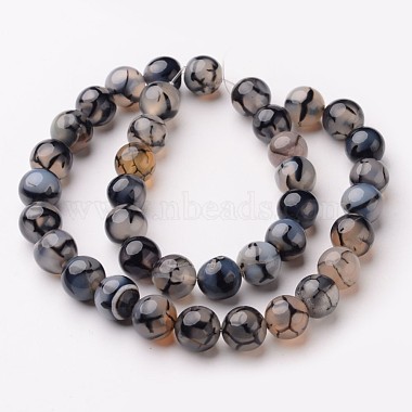 Chapelets de perles veines de dragon en agate naturelle(G-D845-03-6mm)-2