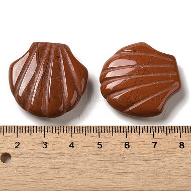 Natural Red Jasper Carved Healing Shell Figurines(G-K353-03A)-3