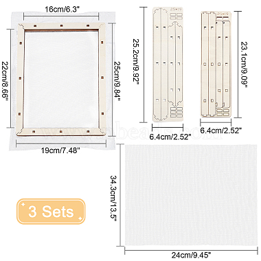 cadre de fabrication de papier assemblé en tilleul(DIY-WH0001-73B)-4