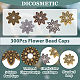 Dicosmétique 300 pcs 5 couleurs 8 - capuchons de perles de fleurs en alliage de style tibétain en pétales(FIND-DC0003-91)-6