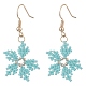 Glass Seed Braided Snowflake Dangle Earrings(EJEW-MZ00069-02)-1