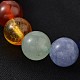 Chips et bracelets extensibles en perles de pierres précieuses naturelles chakra rond(BJEW-JB01990-01)-2