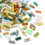 300Pcs Opaque Acrylic Beads, Tube, Mixed Color, 13x5mm, Hole: 1.4mm(MACR-CJ0002-37)