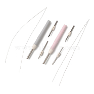 Punch Embroidery Tool Kits, Including Plastic Handle Punch Pen, Stainless Steel Replacement Needles, Iron Wire Threader, Random Color(SENE-K001-02P)