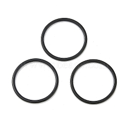 Ion Plating(IP) 304 Stainless Steel Linking Ring, Nickel Free, Round Ring, Black, 16x0.8mm(STAS-S079-13-B01-B-NF)