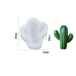 Cactus DIY Candle Silicone Molds, Resin Casting Molds, For UV Resin, Epoxy Resin Jewelry Making, White, 5x4.5x1.4cm(CAND-PW0001-235)
