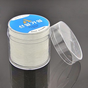Korean Elastic Crystal Thread, Stretch Bracelet String, with Box, for Jewelry Making, Clear, 1mm, about 109.36 yards(100m)/roll