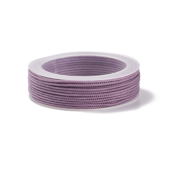 Braided Nylon Threads, Dyed, Knotting Cord, for Chinese Knotting, Crafts and Jewelry Making, Thistle, 1mm, about 21.87 yards(20m)/roll