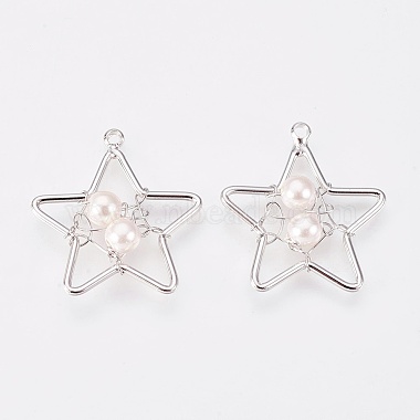 Real Platinum Plated Star Brass+Other Material Pendants