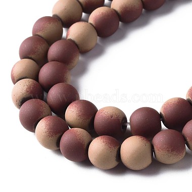 Spray Painted Non-magnetic Synthetic Hematite Beads Strands(G-N337-01D)-3