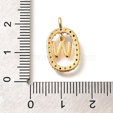 Brass Micro Pave Cubic Zirconia Pendants(ZIRC-P123-01G-W02)-3