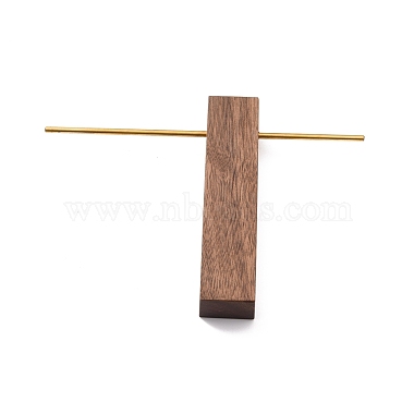 Деревянные серьги-кольца с подвесками(EDIS-E009-01G-01)-2