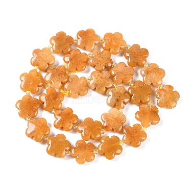 Natural Topaz Jade Beads Strands(G-NH0028-01A)-3