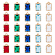 dicosmétique 40pcs 5 couleurs pendentifs en strass en verre(GLAA-DC0001-21)-1