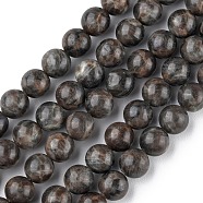 Natural Labradorite Beads Strands, Round, 8mm, Hole: 0.8mm, about 44~47pcs/strand, 14.80~14.96 inch(37.6~38cm)(G-G0003-C03)