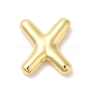 Eco-Friendly Rack Plating Brass Pendants, Long-Lasting Plated, Lead Free & Cadmium Free, Real 18K Gold Plated, Letter Charm, Letter X, 21~23x13~26x4.5~5.5mm, Hole: 2.5~3.5x1.5~2mm(KK-R143-21G-X)