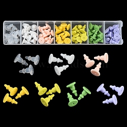 70Pcs 7 Colors Silicone Ear Nuts, Earring Backs, for Stud Earring Making, Mixed Color, 11x8x8mm, Hole: 0.7mm, 10pcs/color(SIL-YW0001-03)