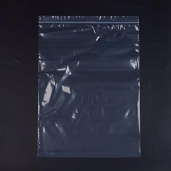Plastic Zip Lock Bags, Resealable Packaging Bags, Top Seal, Self Seal Bag, Rectangle, White, 45x32cm, Unilateral Thickness: 2.7 Mil(0.07mm), 100pcs/bag