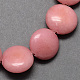 Dyed Flat Round Gemstone Natural Rhodochrosite Stone Beads Strands(X-G-S110-23)-1