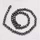 Grade AA Magnetic Synthetic Hematite Bead Strands(G-P258-10-6mm)-2