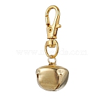Iron Bell Pendant Decoration, Alloy Swivel Lobster Claw Clasps Charms for Backpack Key Chain Ornaments, Golden, 50mm(X1-HJEW-JM02227-02)