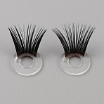 Acrylic Doll Eyelashes, Doll Eye Make Up Accessories, for Doll DIY Craft Making, Black, 12x1.5mm, Hole: 5.5mm(DOLL-WH0005-05)