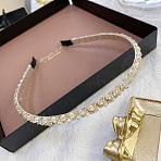 Hair Accessories, with Rhinestone, Hair Bands, White, 150x130x8mm(OHAR-PW0001-178A)