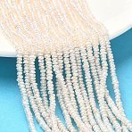 Natural Cultured Freshwater Pearl Beads Strands, Rondelle, Grade 4A+, Navajo White, 3~3.5mm, Hole: 0.5mm, about 165pcs/strand, 14.96 inch(38cm)(PEAR-C004-05)