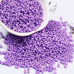 Baking Paint Glass Seed Beads, Peanut, Dark Orchid, 2~2.5x4x2mm, Hole: 0.8mm, about 15000pcs/pound(SEED-A033-04T)