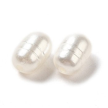 ABS Imitation Pearl Acrylic Beads, Column, Creamy White, 6x9mm, Hole: 1.4mm, about 2500pcs/500g