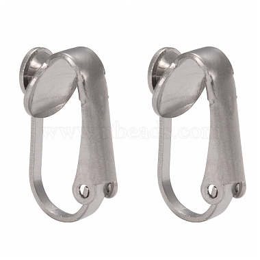 Accessoires de boucles d'oreilles clips à vis en 304 acier inoxydable(X-STAS-G081-63P)-3