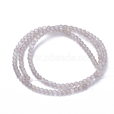Natural Grey Agate Beads Strands(G-S281-50D-3mm)-2