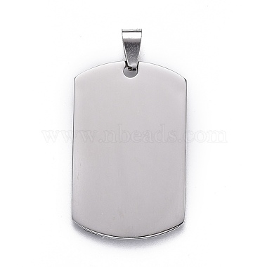 Stainless Steel Color Rectangle Stainless Steel Big Pendants