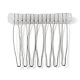 304 Stainless Steel & Plastic Hair Comb Findings(MAK-K021-07A-P)-2