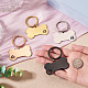 4Pcs 4 Styles Stainless Steel Keychains(KEYC-TA0004-81A)-5
