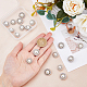 20Pcs 2 Style ABS Plastic Imitation Pearl Shank Buttons(BUTT-DC0001-06P)-3