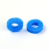 Joystick Sponge Ring, Flat Round, Blue, 2x0.5cm, Hole: 9.5mm(AJEW-WH0181-81A)