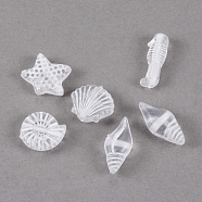 Craft Style Transparent Acrylic Charms, Mixed Shapes, Clear, 11~16.5x6~13x4~5.5mm, Hole: 1mm, about 1260pcs/500g(TACR-S131-07)