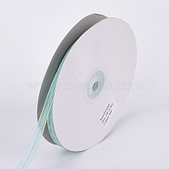 Organza Ribbon, Pale Turquoise, 3/8 inch(9mm), about 50yards/roll(45.72m/roll)(ORIB-Q031-9mm-53)