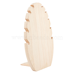 Pine Wood Jewelry Display Stands, Necklace Display, Bisque, 1.5~3.4x16x25.7cm(NDIS-WH0006-04)