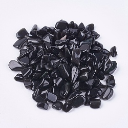 Natural Black Stone Chip Beads, Tumbled Stone, No Hole/Undrilled, 5.5~17.5x4~10x1.5~6.5mm(G-K251-01)