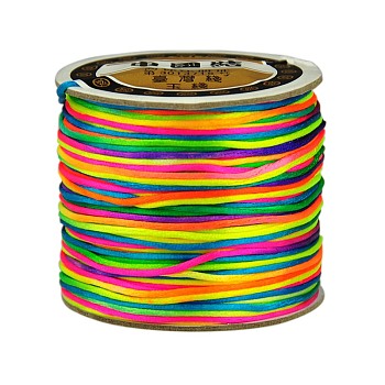 Nylon Thread, Rattail Satin Cord, Colorful, 1mm, 80yards/roll