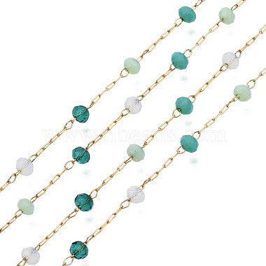 Glass Faceted Round Beaded Chains(CHS-N003-07)-3