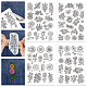 4 feuilles de 11.6x8.2 pouces de motifs de broderie au bâton et au point(DIY-WH0455-030)-1