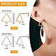 20Pcs 2 Colors Brass Stud Earring Findings(KK-BC0008-33)-2