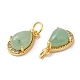 Natural Mixed Stone Teardrop Charms(G-A034-01G)-4