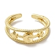 Moon & Star Rack Plating Brass Open Cuff Finger Rings for Women(RJEW-L123-100G)-2