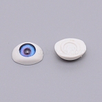 Plastic Doll Craft Eye, for DIY Sewing Craft Dolls Stuffed Toys, Oval, Royal Blue, 8.5x11x4.5mm(DIY-WH0210-68)
