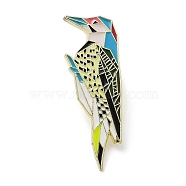 Origami Bird Enamel Pin, Golden Zinc Alloy Brooches for Backpack Clothes, Colorful, 40x14mm(JEWB-D069-01G)